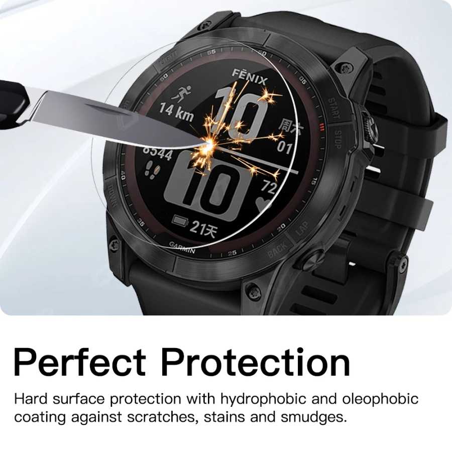 Фотография №3 товара Закаленное стекло 9H для Garmin Fenix 8 7X 6X Pro