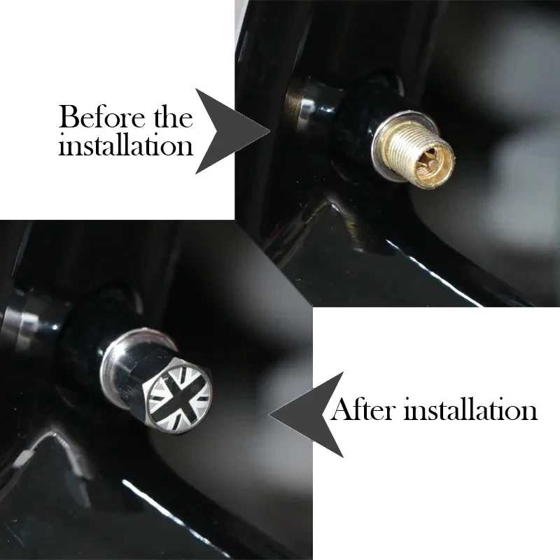Фотография №2 товара 4 шт., крышки воздушных клапанов стержня колес автомобиля с флагом