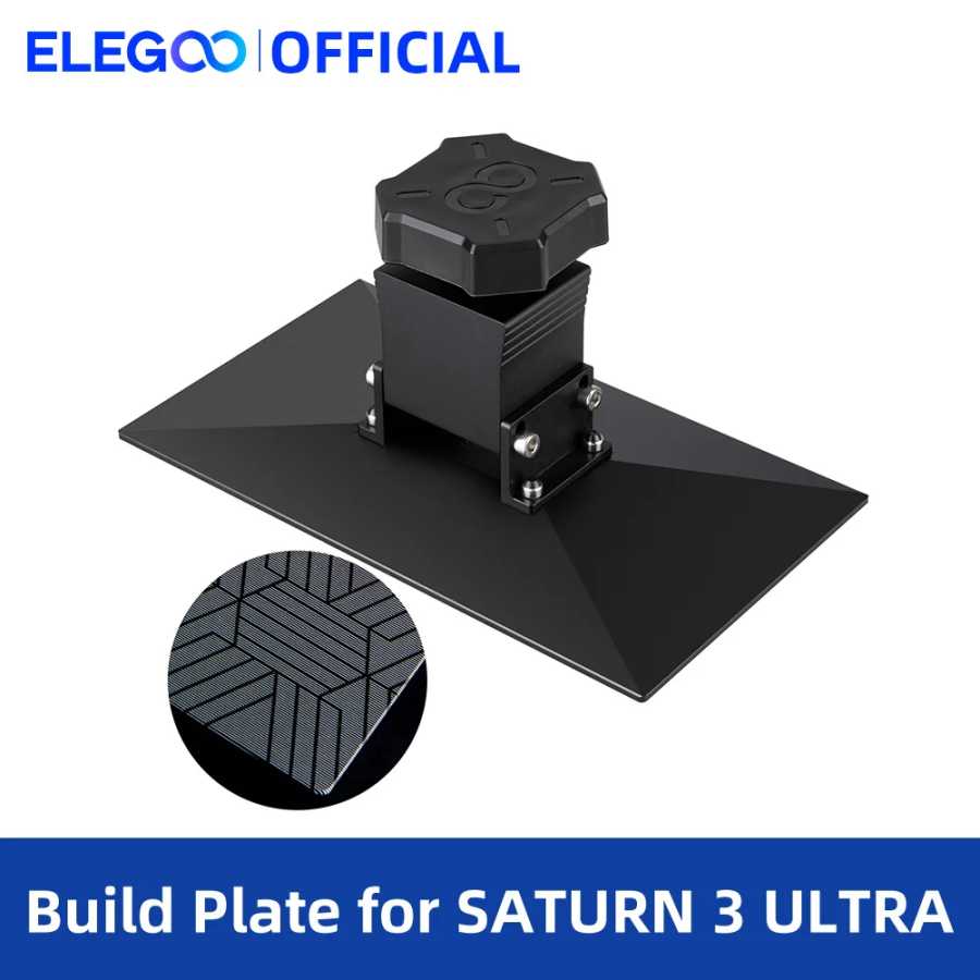 Сборная пластина ELEGOO для 3D принтера Saturn 3 Ultra LCD с 4-точечным выравниванием и резной лазерной поверхностью, 225*129 мм 3D-печать
