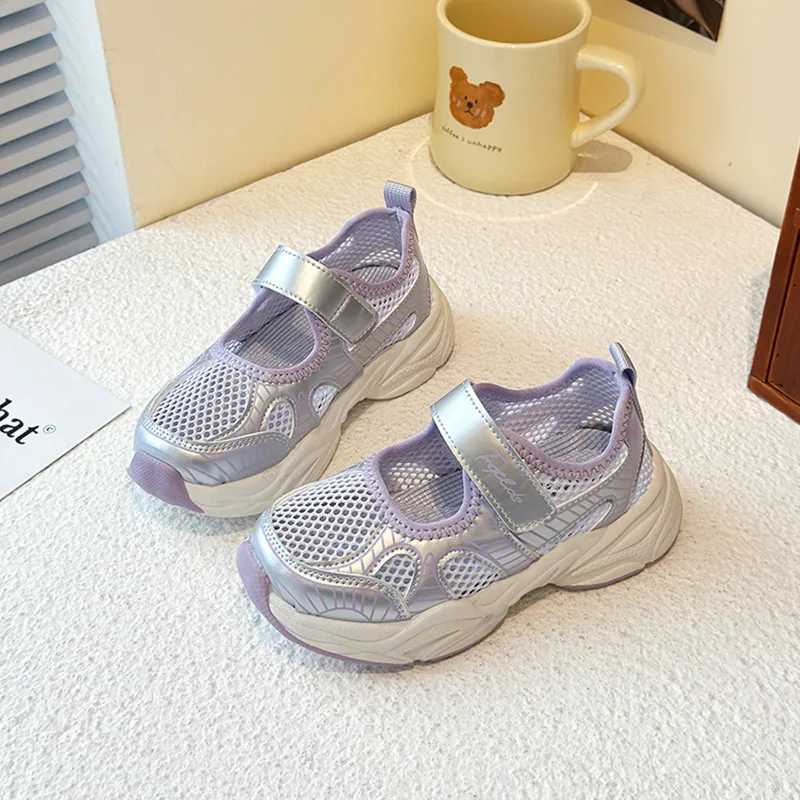 Детские спортивные сандалии, новые летние сетчатые дышащие легкие кроссовки для мальчиков и девочек, уличная повседневная прогулочная обувь Детская обувь