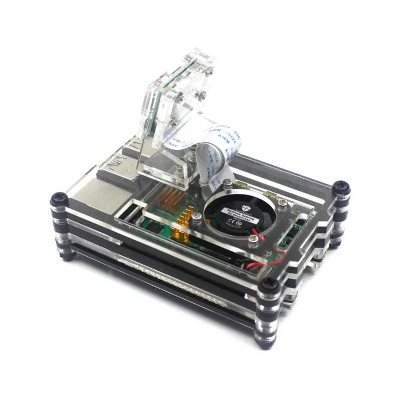 Фотография №2 товара Чехол Raspberry Pi 4 B с радиатором для установки камеры,