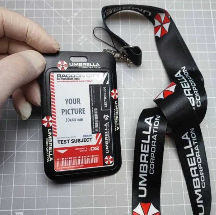 Двусторонний ремешок для зонта и держатель для карт от Umbrella Corporation, шейный ремешок, держатели для карт с информационной карточкой сотрудника Кошельки и визитницы