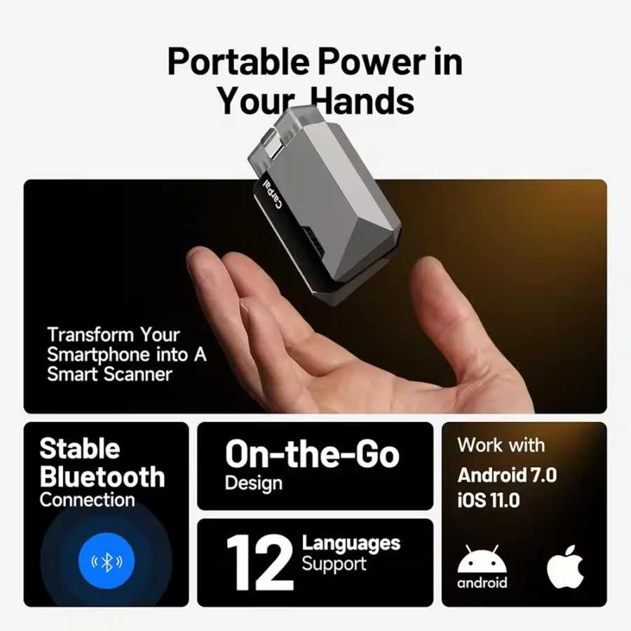 Фотография №5 товара TOPDON Carpal OBD2 сканер для автомобиля, инструмент для диагностики всех