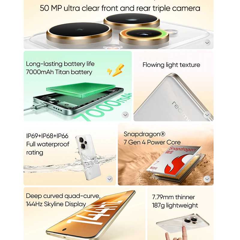 Фотография №1 товара Смартфон Realme 15 Pro 5G Китайская версия 6,8 144 Гц