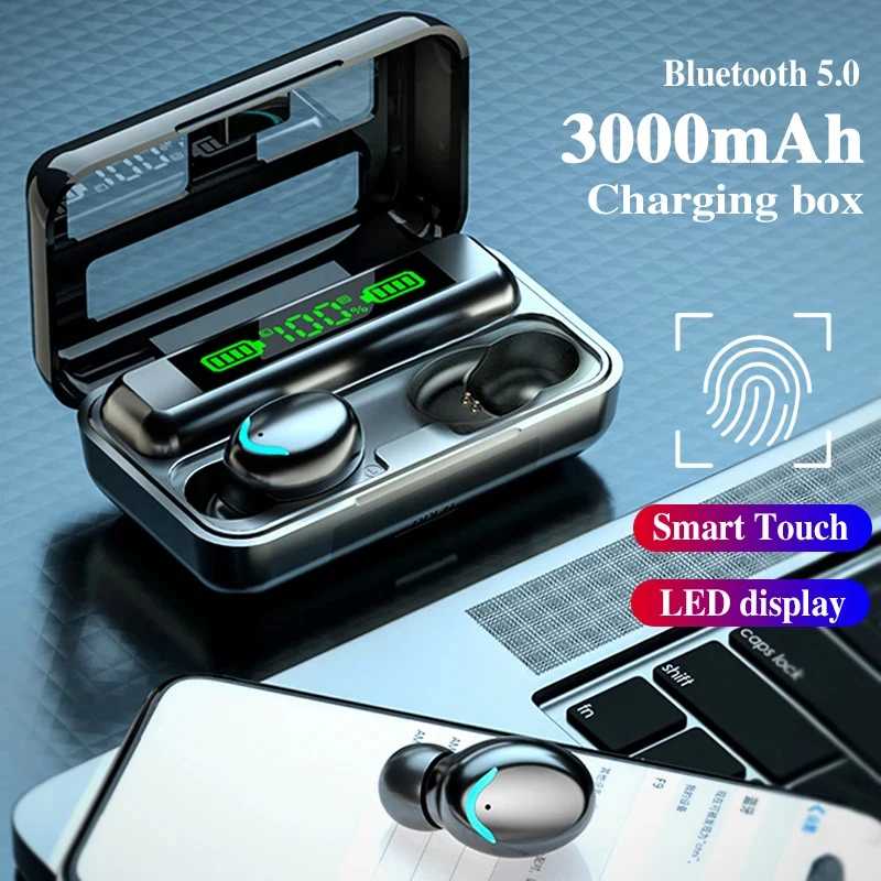 Новинка, беспроводные наушники F9 TWS, Bluetooth 3000, шумоподавляющие наушники, стереонаушники мАч, Спортивная гарнитура с микрофоном Портативное аудио и видео