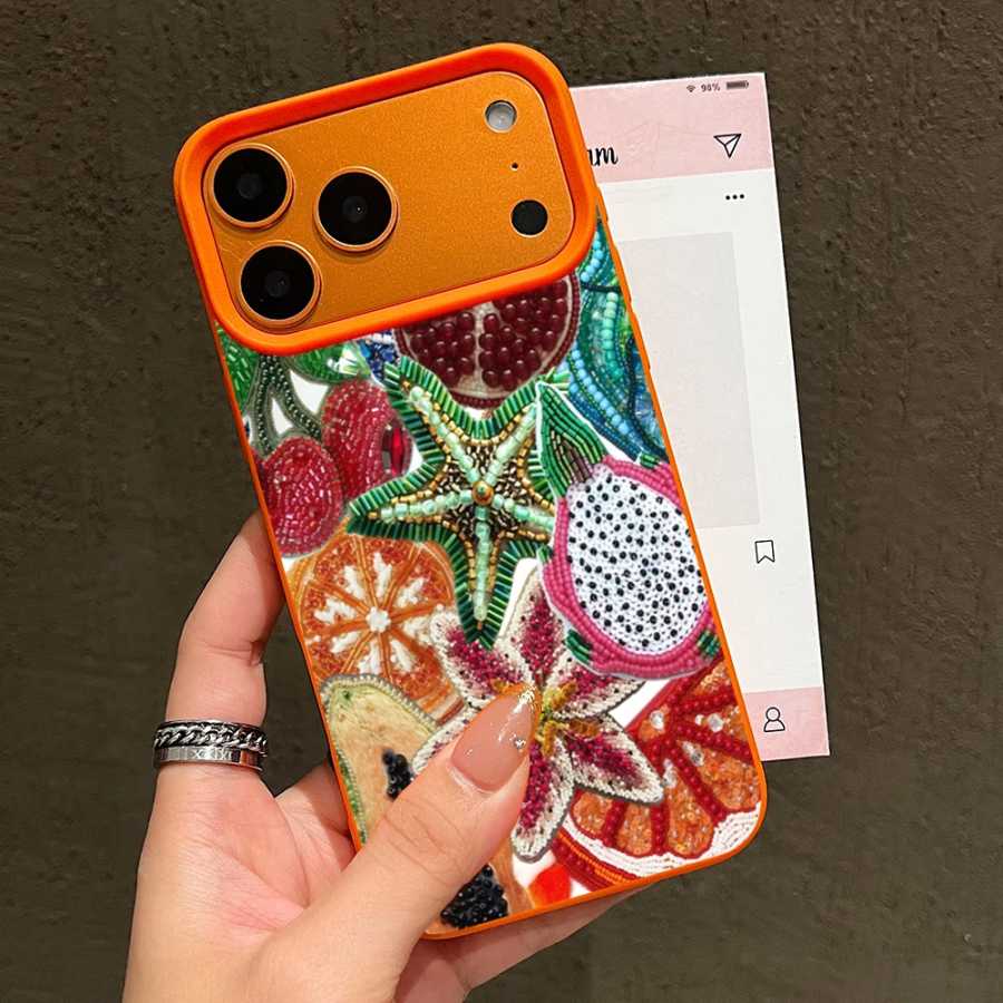 Фотография №1 товара Чехол для телефона с ретро-фруктовым узором для iPhone 17 Pro