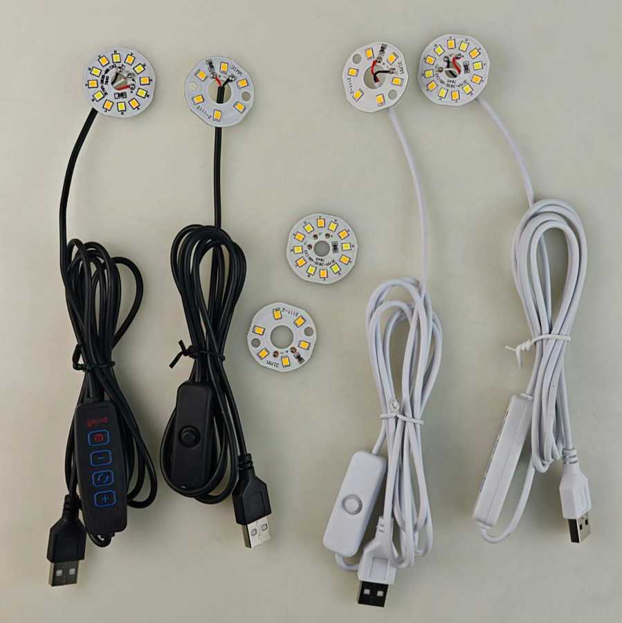 Теплый белый цвет, 5 Вт, USB светодиодные фонари, 2835 чипов, один диммер, ночной стол для чтения, книга, планшет, лампа для чтения, переключатель, кабель питания Аксессуары для освещения
