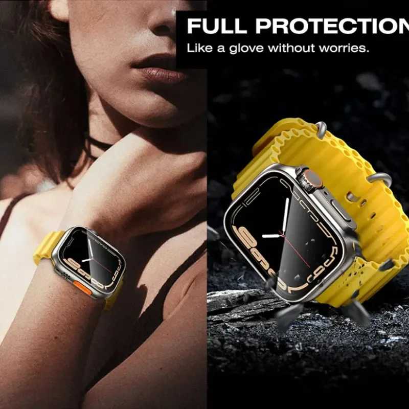 Фотография №4 товара Защитное стекло+чехол для Apple Watch 46 мм, 44 мм, 45