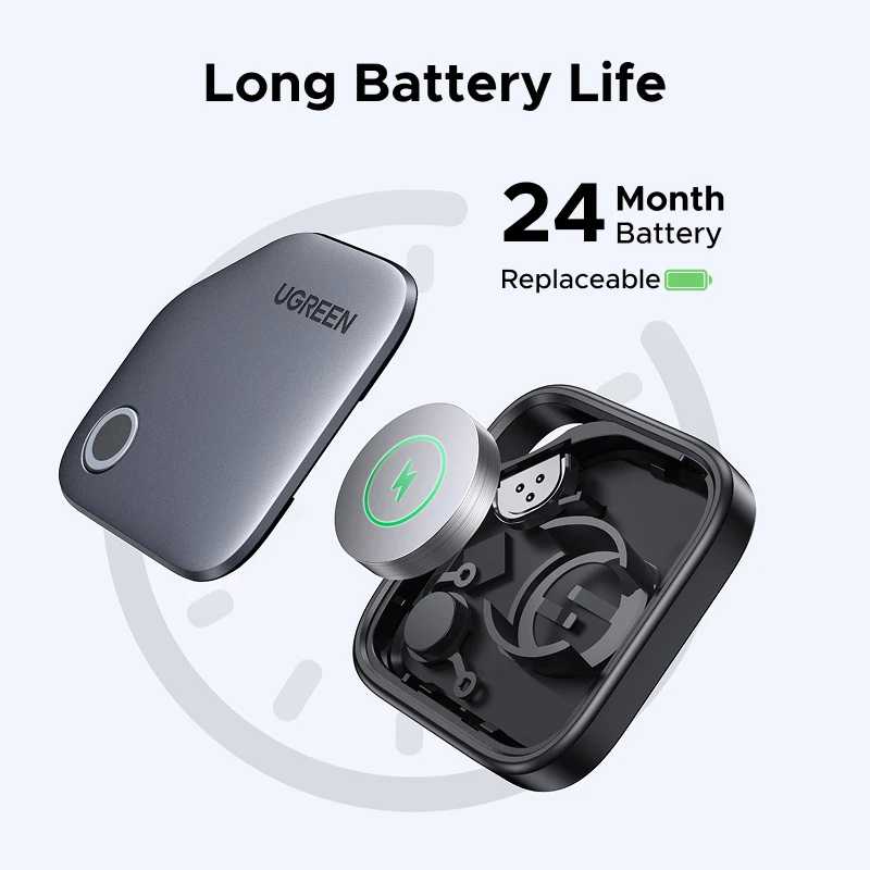 Фотография №4 товара UGREEN Умный Bluetooth-трекер, поиск ключей, локатор предметов SmartTag с аккумулятором