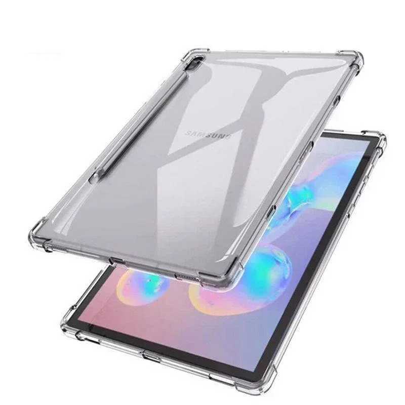 Прозрачный чехол для планшета Samsung Tab S7 S8 S9 S10 Plus FE A9 A8 A7 S6 Lite, противоударный мягкий силиконовый чехол с прозрачным рукавом Аксессуары и запчасти для планшетов