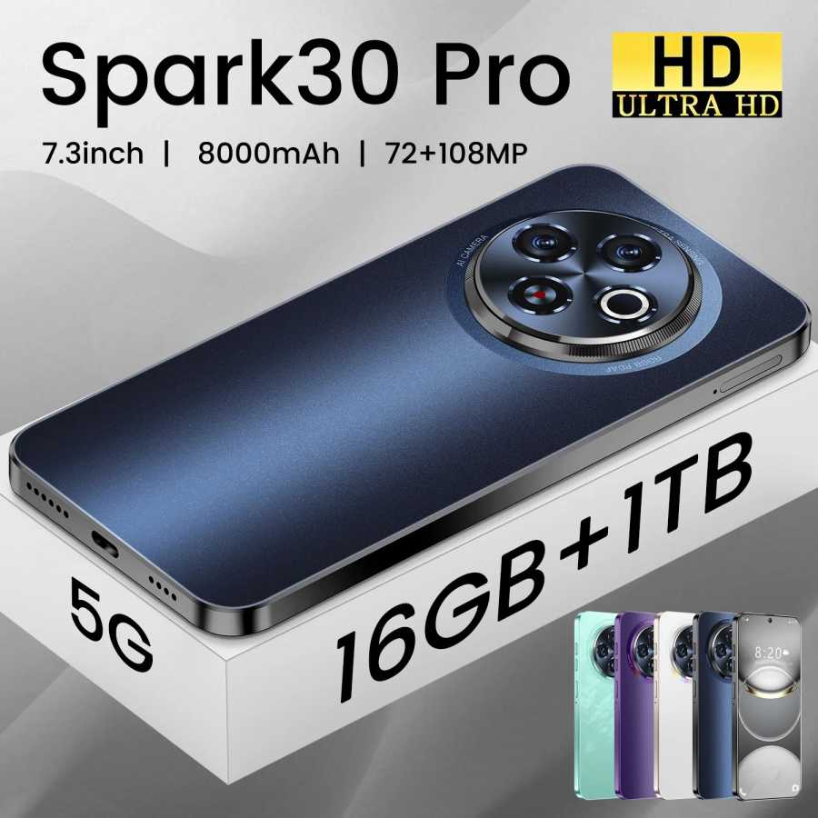 Смартфон Spark 30 Professional с Android 14, 16 ГБ ОЗУ + 1 ТБ ПЗУ, глобальная версия 5G Мобильные телефоны