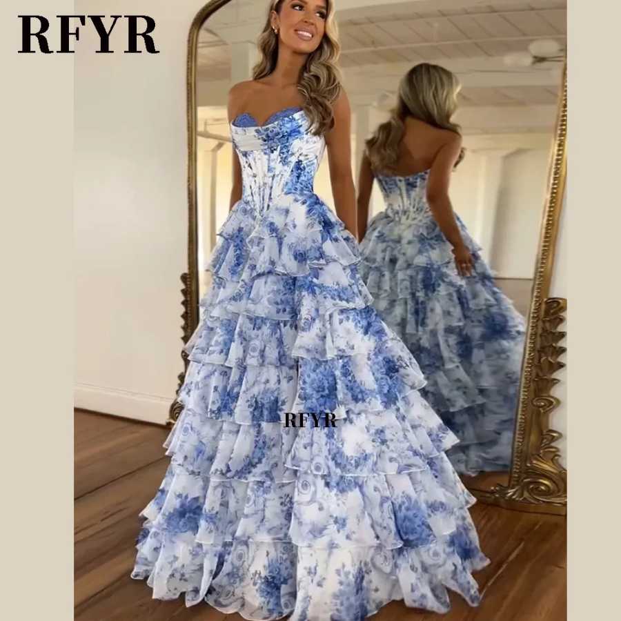 RFYR A Line Floral Prom Vestidos De Novia Плиссированное элегантное платье для выпускного вечера 2022, вечернее платье длиной до пола для женщин فساتين السهرة Платья для особых случаев