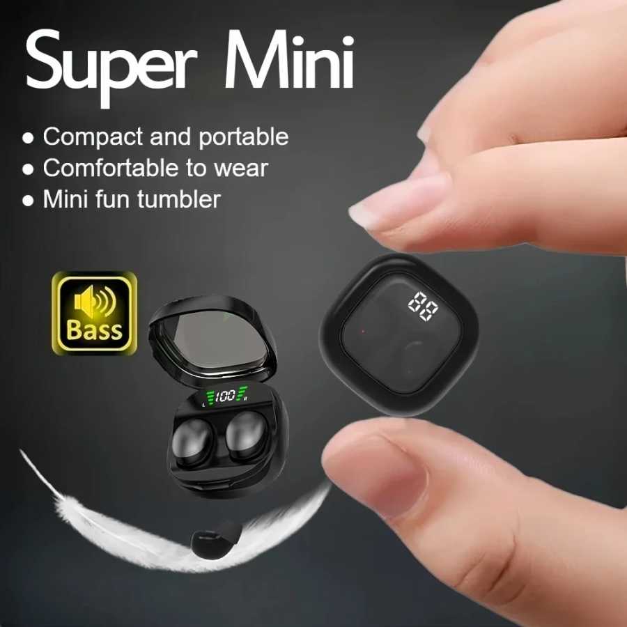 Мини 5,3 беспроводная Bluetooth-гарнитура, маленькие наушники для сна, работы, спортивные невидимые наушники HD HIFI, наушники с басовым качеством звука Портативное аудио и видео