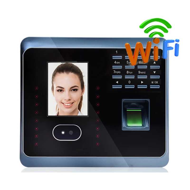 Система учета рабочего времени Linx WIFI UF100plus с биометрическим распознаванием отпечатков пальцев и лиц, с клавиатурой и функцией распознавания по лицу. Доступ к автоматизации здания