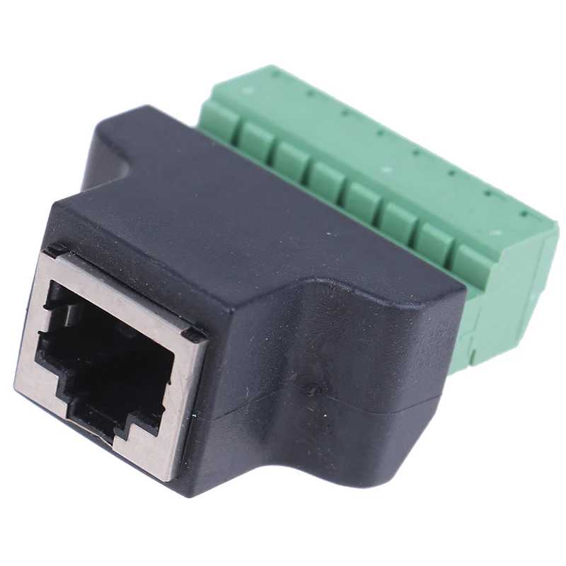 Фотография №4 товара 1 шт. RJ45 к винтовой клеммной колодке 8p разъем Ethernet