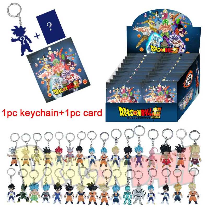 Аниме фигурки Dragon Ball: Слепая коробка с игрушками, ПВХ, Гоку, Вегета, Супер Сайян, случайный брелок, оптовые куклы-подвески для подарков Модная слепая коробка
