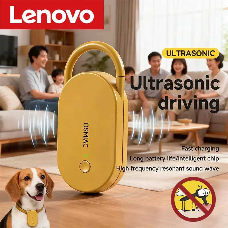 Ультразвуковой отпугиватель насекомых и грызунов Lenovo для автомобиля, дома и кемпинга, перезаряжаемый, с функцией блокировки головы, для защиты от комаров, мышей и крыс Техника для дома