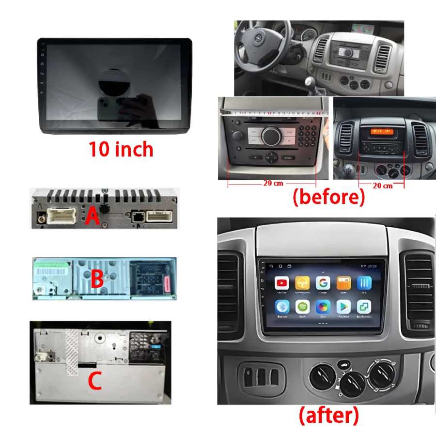 Фотография №1 товара Автомагнитола с Android Auto для Renault Trafic 2, Opel Vivaro