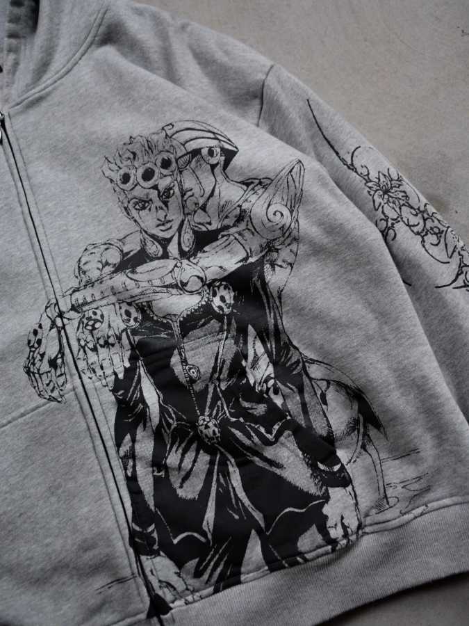 Фотография №1 товара Harajuku Jojo Bizarre Adventure толстовки на молнии оверсайз мужская женская