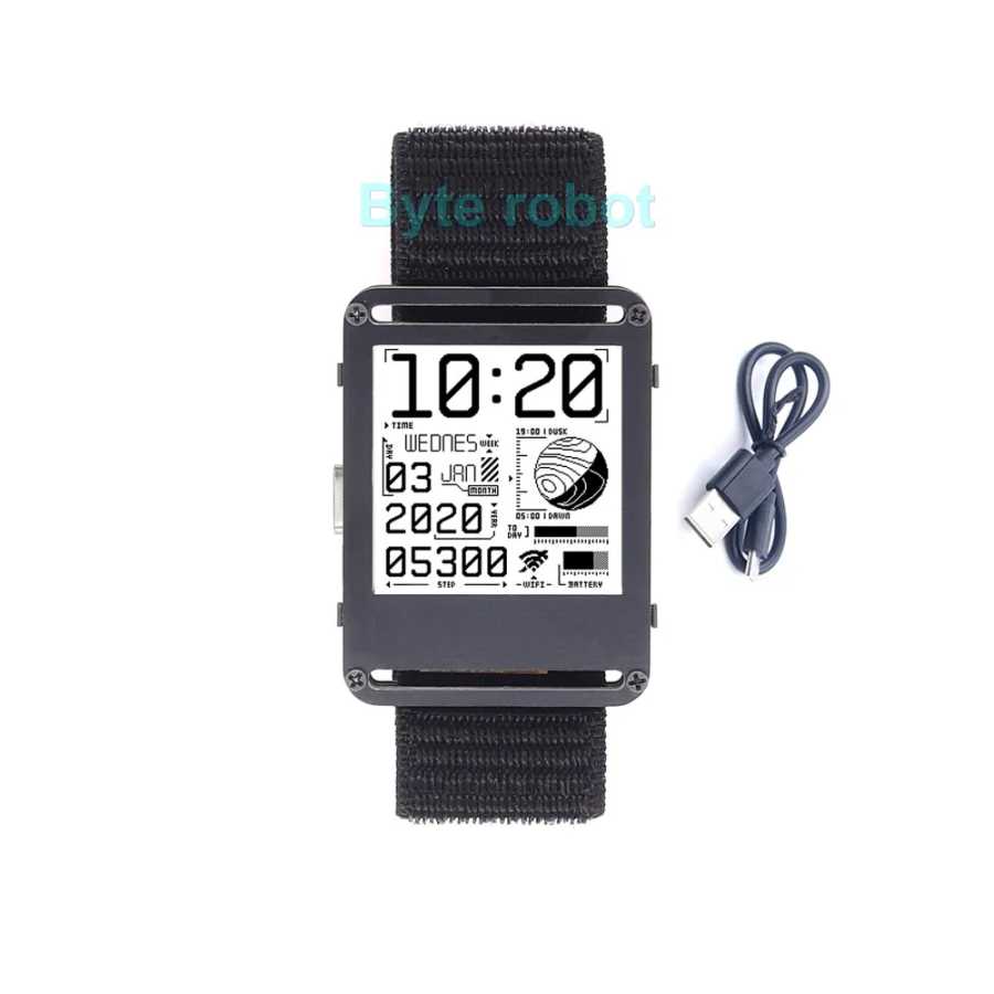 ESP32 Open Source Watchy V2.0: Умные часы с E-ink дисплеем для Arduino, робототехнический DIY-набор, подключение по Bluetooth и Wi-Fi Высокотехнологичные игрушки