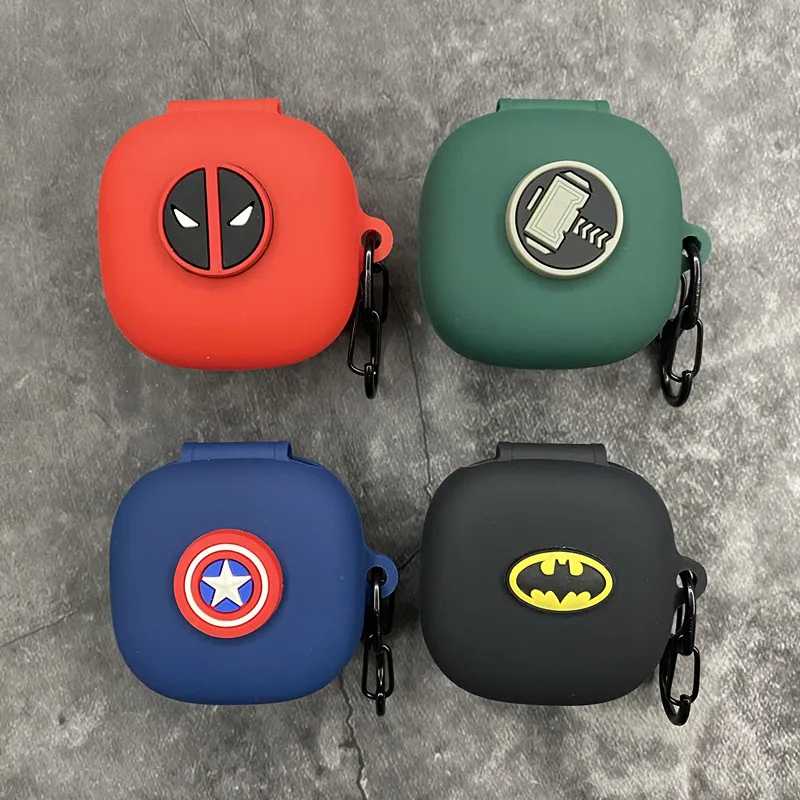 Чехол для наушников Beast Kingdom Marvel для Anker Soundcore R60i NC / P31i, силиконовый защитный чехол для беспроводных наушников с крючком Портативное аудио и видео