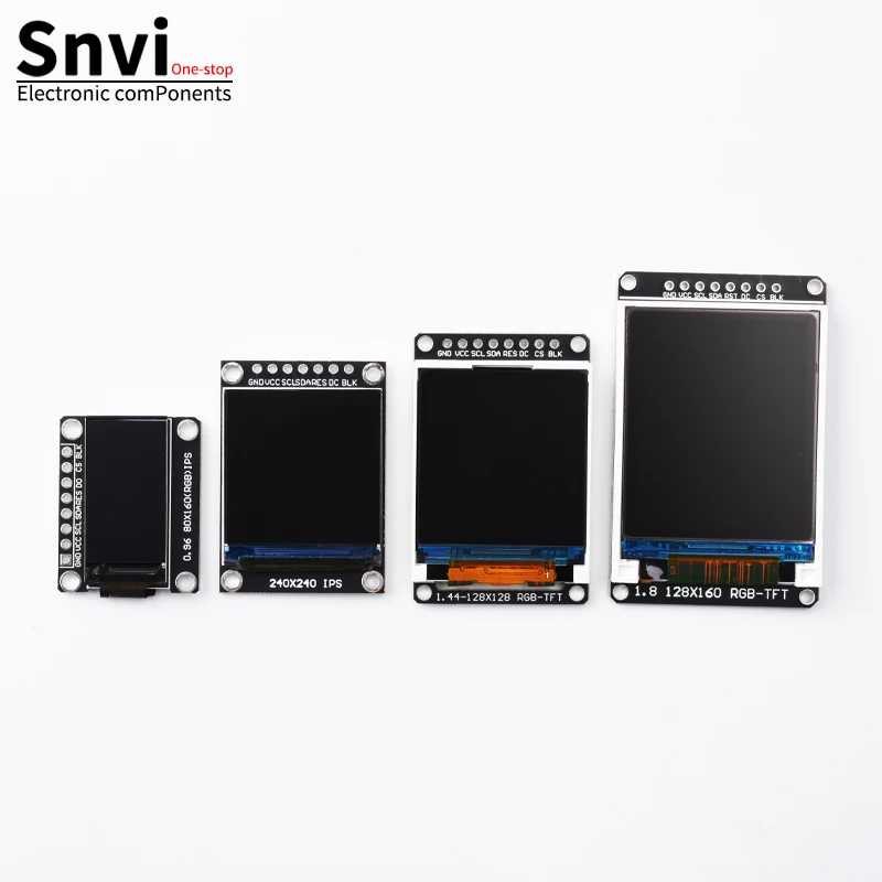 Фотография №1 товара Модуль дисплея Snvi TFT IPS LCD 0.96/1.3/1.44/1.8 дюйма с интерфейсом