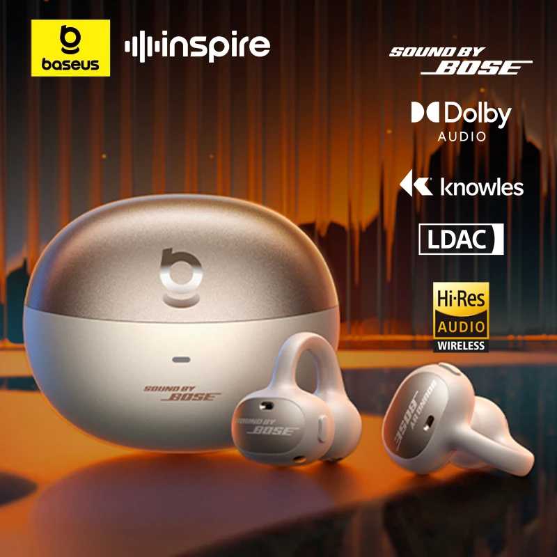 Беспроводные наушники-клипсы Baseus Inspire XC1 Bluetooth 6.1 Hi-Res с открытым звучанием, 4 микрофона, звук от Bose Портативное аудио и видео