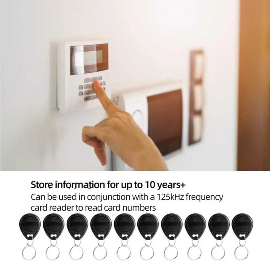 Фотография №4 товара RFID-брелок EM4100, совместимый с идентификационным считывателем 125 кГц для входной
