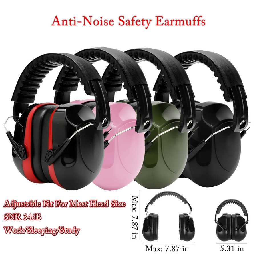 Новые противошумные регулируемые наушники SNR-34dB, защитные наушники, наушники для работы, учебы, стрельбы, работы по дереву, защита слуха Аварийные средства безопасности