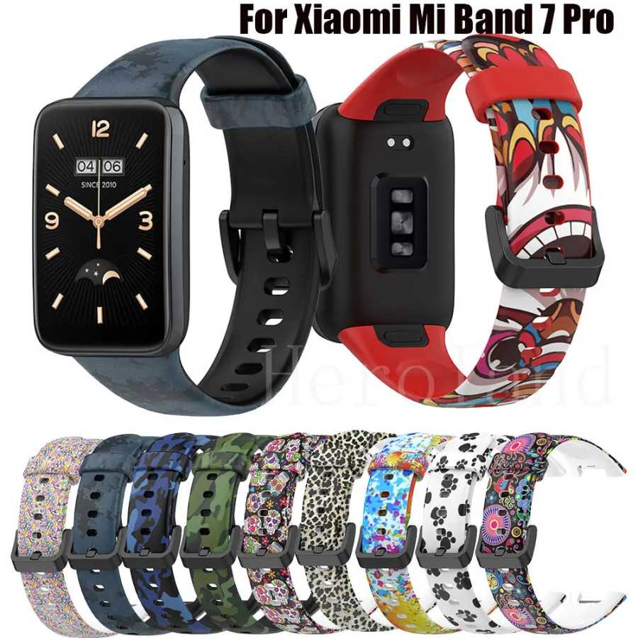 Браслет-браслет, ремешок для часов для Xiaomi Mi Band 7 Pro, ремешок для Mi Band 7Pro, умный ремешок с принтом, аксессуары для ремня из ТПУ Аксессуары для часов