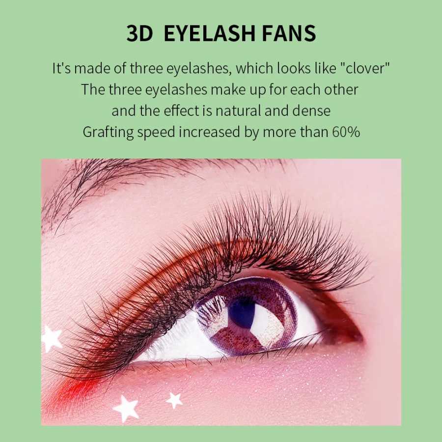 Фотография №2 товара GLAMLASH L/LU/M W-образное наращивание ресниц 3D готовые объемные веерные ресницы