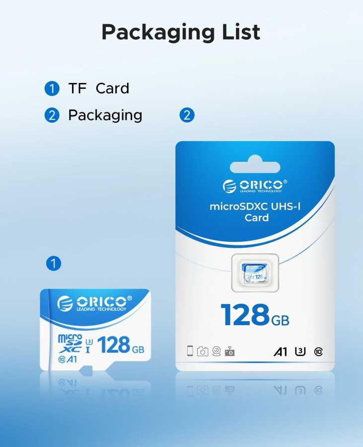 Фотография №5 товара Карта памяти ORICO Micro SD TF, 16 ГБ, 32 ГБ,