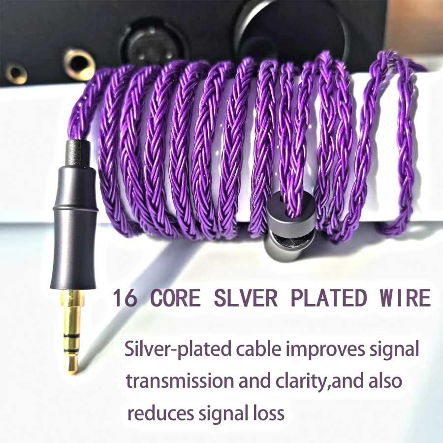 Фотография №5 товара Кабель для обновления IEM, 16-жильный посеребренный кабель для наушников, обновленные