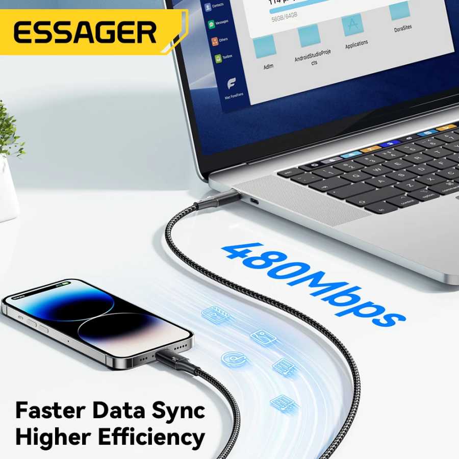 Фотография №3 товара Кабель Essager USB C для IPhone 14 13 12 11