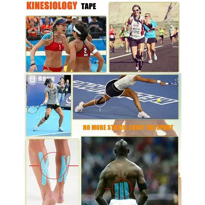 Фотография №4 товара Ленты Kinesio, эластичные бинты, наколенники, ленты, кинезиологические поддерживающие подушечки, фиксирующие