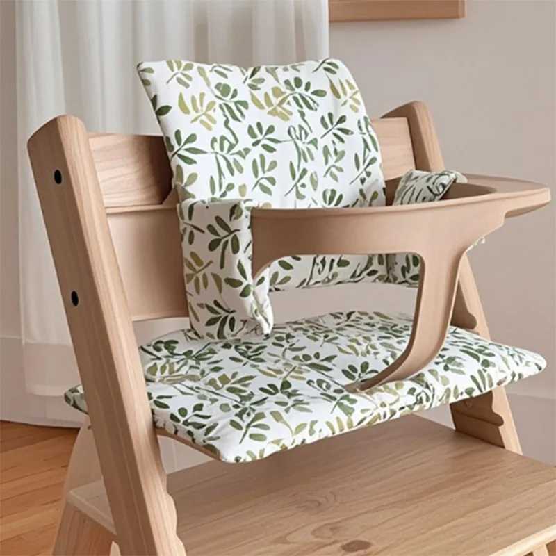 Подушка для стульчика для стульчика Stokke, черно-белая подушка с геометрическим рисунком, совместимая с стулом Tripp Trapp, хлопок, которую можно стирать в машине Автокресла и аксессуары