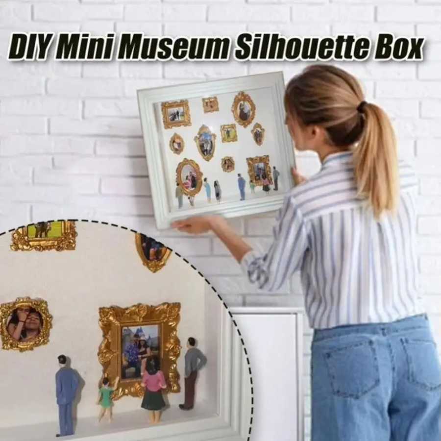 Фотография №3 товара Набор для творчества Silhouette Box: мини-музей, золотые рамки, персонализированные мини-фигурки,