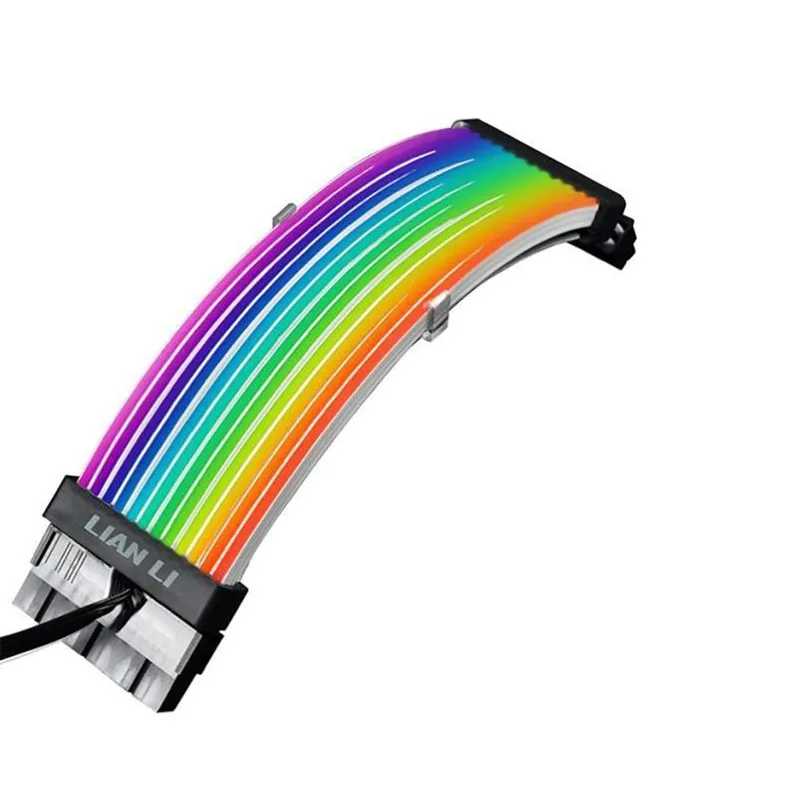 Фотография №2 товара Кабель-удлинитель LianLi Strimer Plus V2, 5V A-RGB, 24-контактный и 8-контактный,
