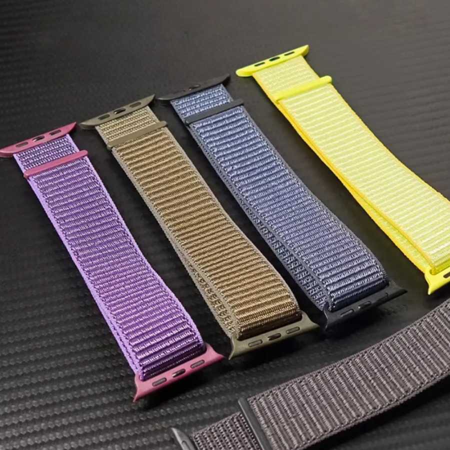 Новый нейлоновый ремешок с петлей для Apple Watch, ремешки 11, 42 мм, 46 мм, 44 мм, 40 мм, 41 мм, 45 мм, 49 мм, браслет Correa iWatch 10 9 8 7 6 SE3 Ultra 3 Аксессуары для часов