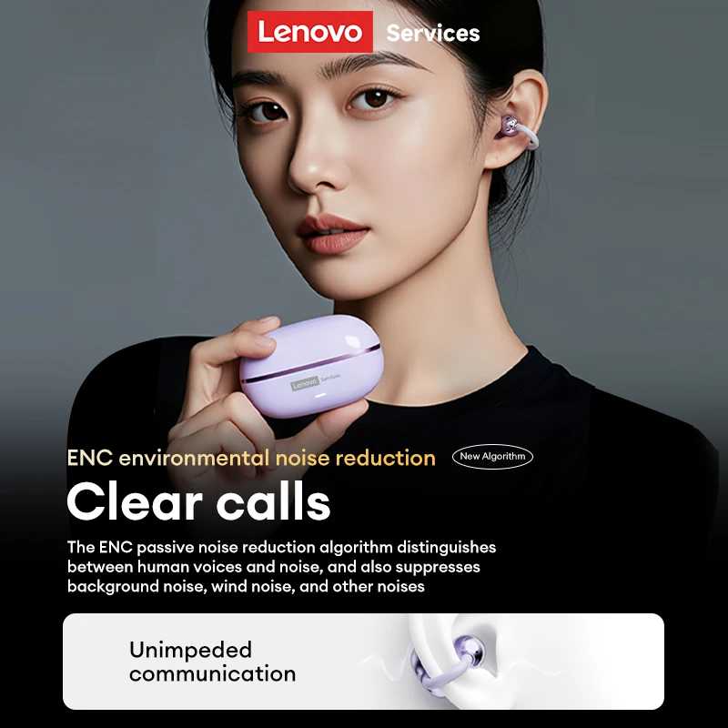 Фотография №4 товара Наушники Choice Lenovo RS102 OWS Bluetooth V6.0 с эффектом погружения