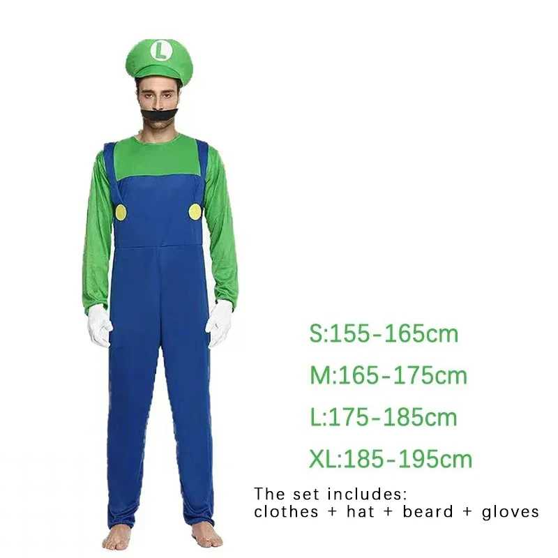 Фотография №4 товара Костюм для косплея Game Bros Super Luigi Brothers: Забавный аниме-комбинезон