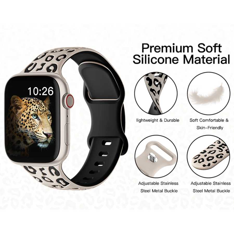 Фотография №2 товара Ремешок с гравировкой для Apple Watch, силиконовый браслет Correa, 45