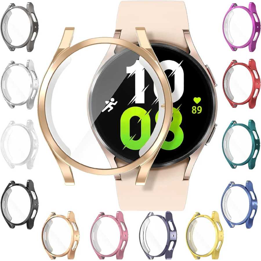Чехол-чехол для Samsung Galaxy watch 4/4 classic 46 мм 42 мм 40 мм 44 мм с покрытием из ТПУ, универсальная защитная пленка для экрана Galaxy watch 4, чехол Аксессуары для часов