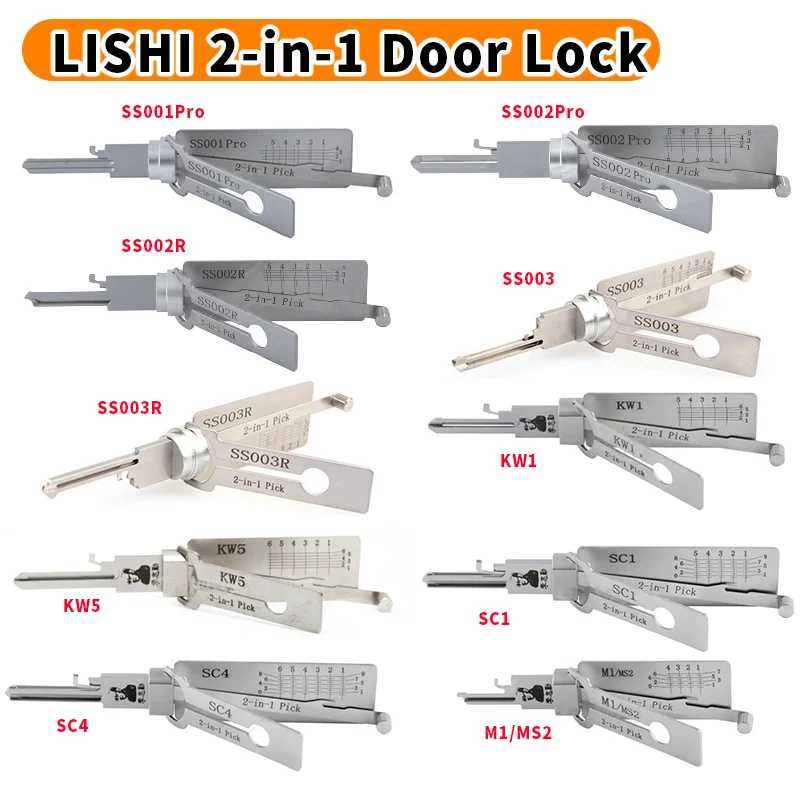 r Lishi 2 в 1 SS001 SS002 SS002R R52 KW1 KW5 SC1 SC4 SC20 M1/MS2 AM5 R52L слесарные инструменты для домашних дверей гражданские замки Детали экстерьера
