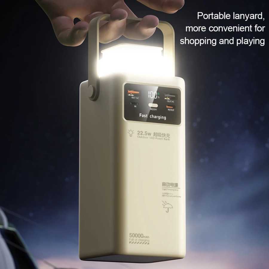 Фотография №5 товара 50000 мАч Power Bank большой емкости с кабелем, внешний портативный