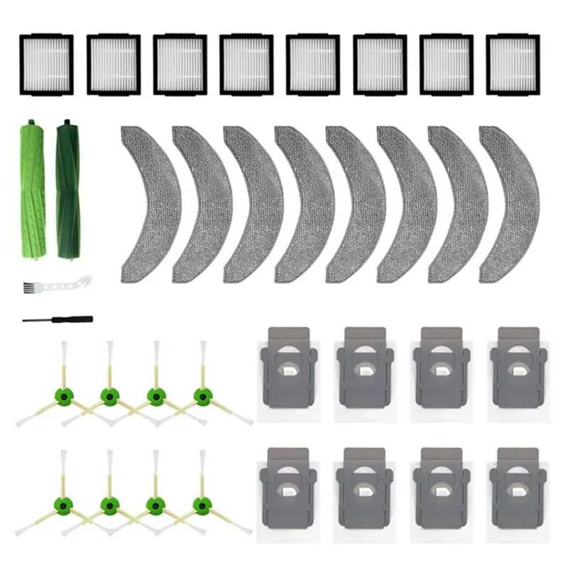 *A14E для iRobot Roomba Combo J7 + робот-пылесос, основная боковая щетка, HEPA-фильтр, швабра, тканевый мешок для пыли, запасные части, аксессуар A инструмент по уходу за кожей