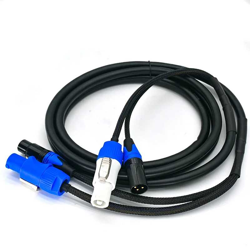 Фотография №2 товара Комбинированный соединительный кабель Powercon DMX 1,5 м, 1 м, 2