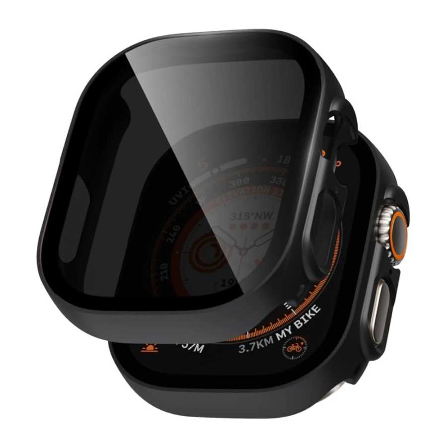 Закаленное стекло + приводность для Apple Watch ultra2 3 49 мм, противошпионская защитная крышка для экрана iWatch series 9 8 7 SE 44 мм 40 мм 45 мм 
