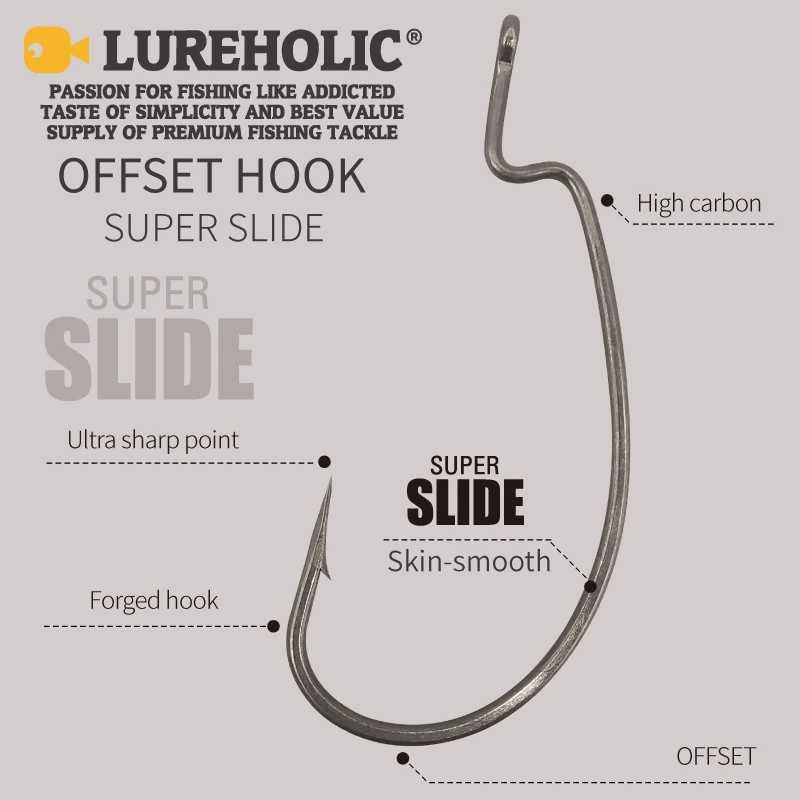 Фотография №2 товара LUREHOLIC PTFE суперскользящий офсетный крючок для штатива Техасская съемка из