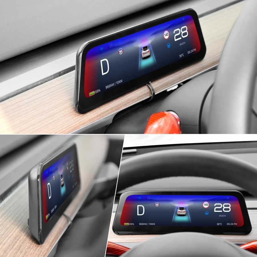 Проекционный дисплей (HUD) для Tesla Model 3/Y: приборная панель, CarPlay, спидометр, монитор на лобовое стекло, экран для водителя Новая Энергия транспортного средства Детали и аксессуары
